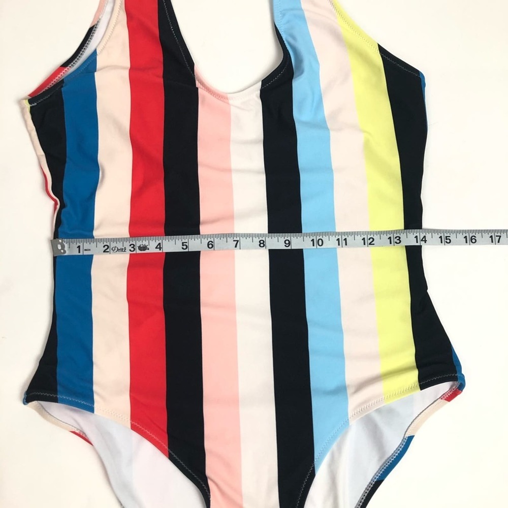 Cupshe Colorful Stripe One Piece Swimsuit Small - Picture 7 of 12